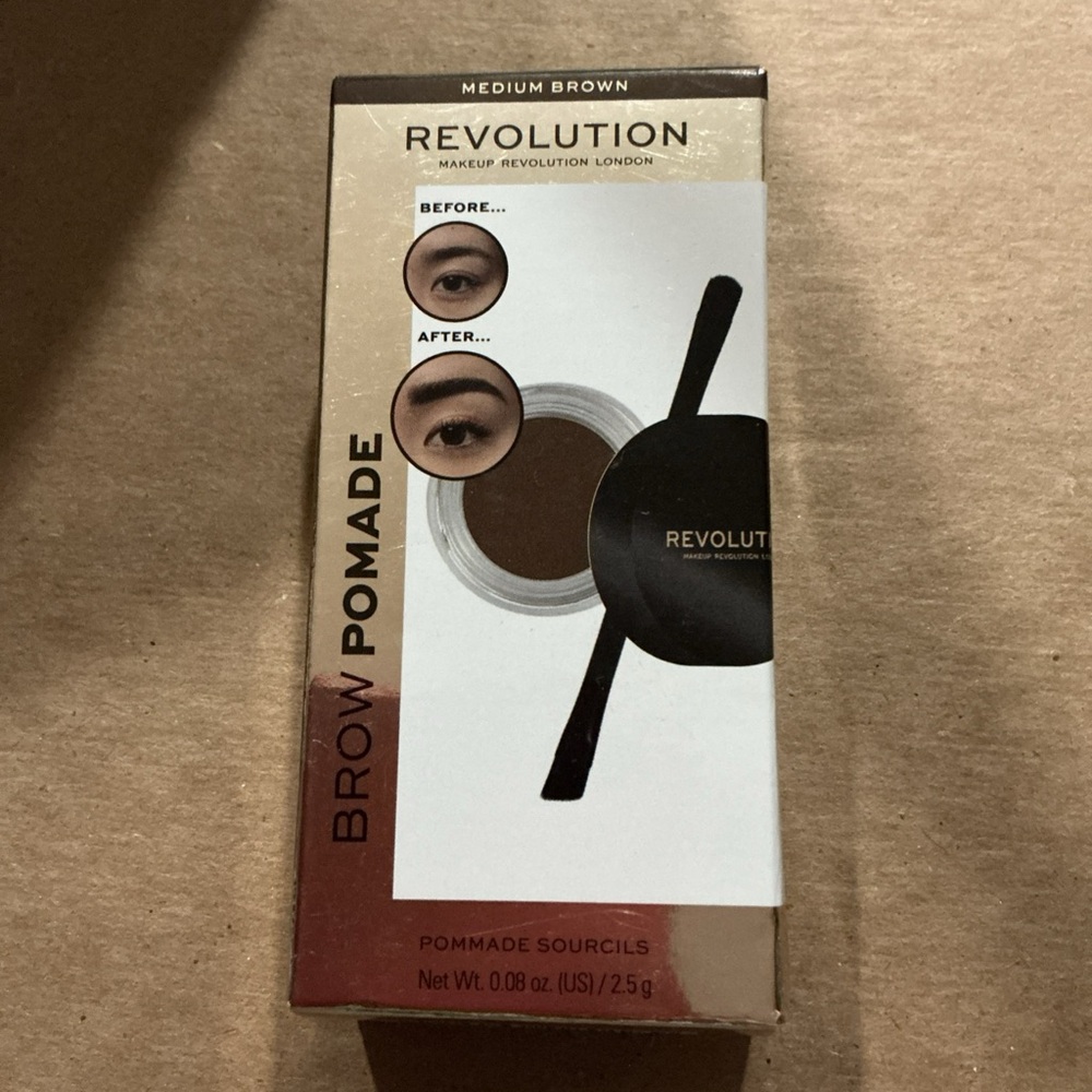 Revolution Medium Brown Brow Pomade Kit